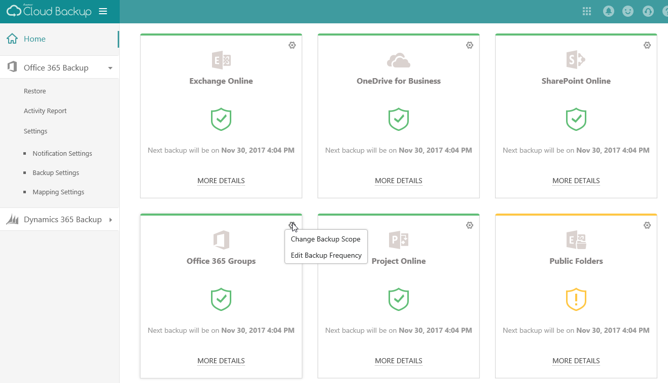 AvePoint Cloud Backup