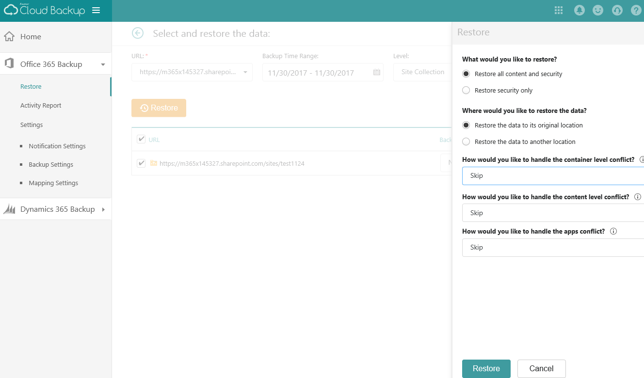 AvePoint Cloud Backup