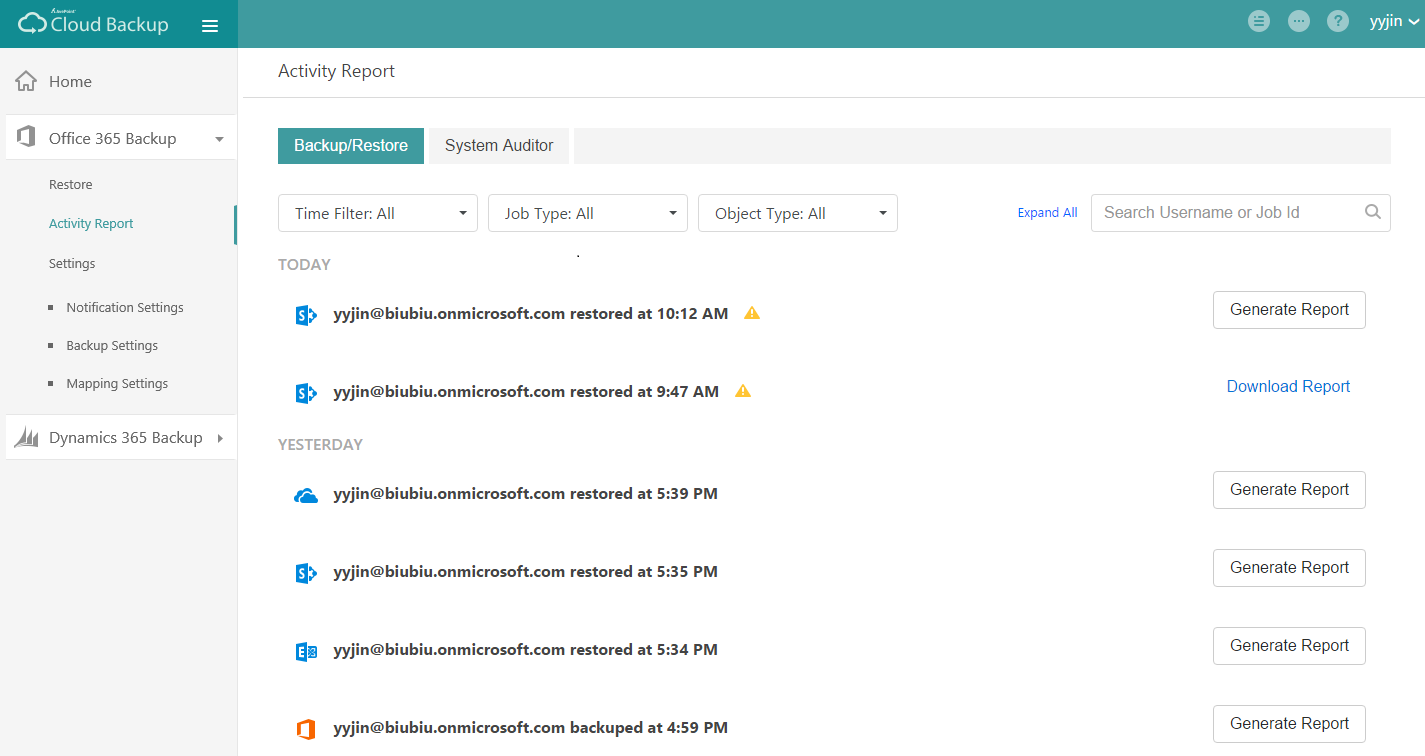 4. Centralized Report Dashboard